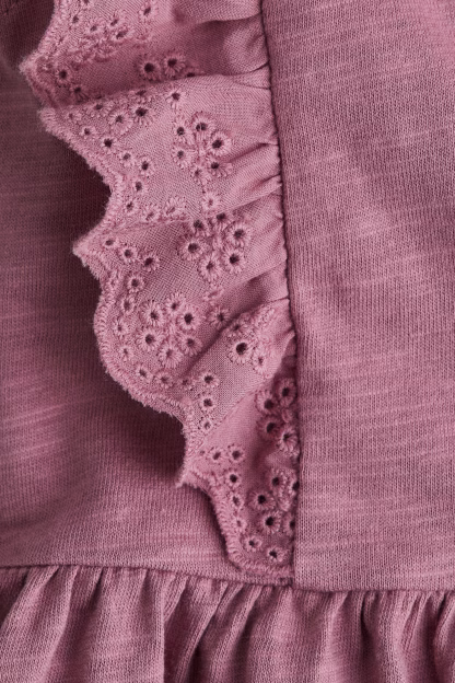 Frill-trimmed cotton dress - Image 2